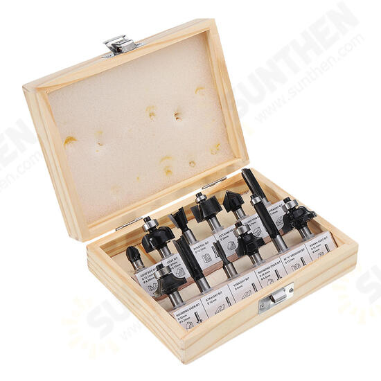 12pcs 8mm Shank Tungsten Carbide Router Bit Set With Wooden Case Woodworking Cutter 12pcs 8mm Shank Tungsten Carbide Router Bit Set With Wooden Case Woodworking Cutter