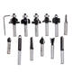 12pcs 8mm Shank Tungsten Carbide Router Bit Set With Wooden Case Woodworking Cutter 12pcs 8mm Shank Tungsten Carbide Router Bit Set With Wooden Case Woodworking Cutter