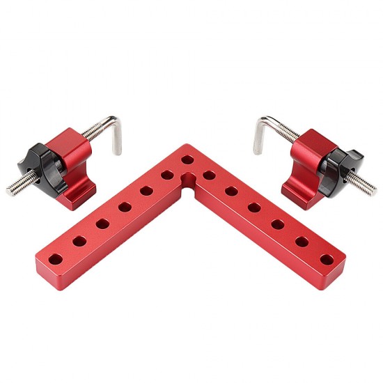 2 Set Woodworking Precision Clamping Square L-Shaped Auxiliary Fixture Splicing Board Positioning Panel Fixed Clip Carpenter Square Ruler Tool