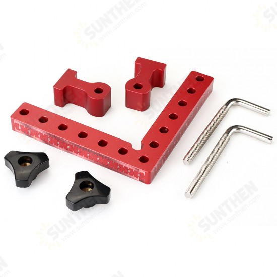 2 Set Woodworking Precision Clamping Square L-Shaped Auxiliary Fixture Splicing Board Positioning Panel Fixed Clip Carpenter Square Ruler Tool