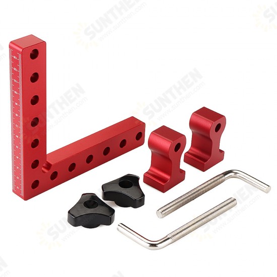 2 Set Woodworking Precision Clamping Square L-Shaped Auxiliary Fixture Splicing Board Positioning Panel Fixed Clip Carpenter Square Ruler Tool