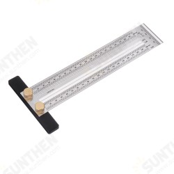 200/300/400mm Stainless Steel Precision Marking T Ruler Hole Positioning Measuring Ruler Woodworking Scriber Scribing Tool 200/300/400mm Stainless Steel Precision Marking T Ruler Hole Positioning Measuring Ruler Woodworking Scriber Scribing Tool