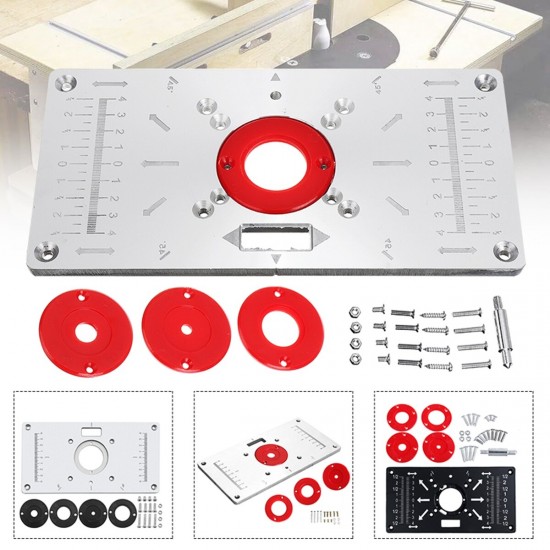 235x120x8mm Trimming Machine Flip Panel Woodworking Router Table Insert Plate for Makita RT0700c