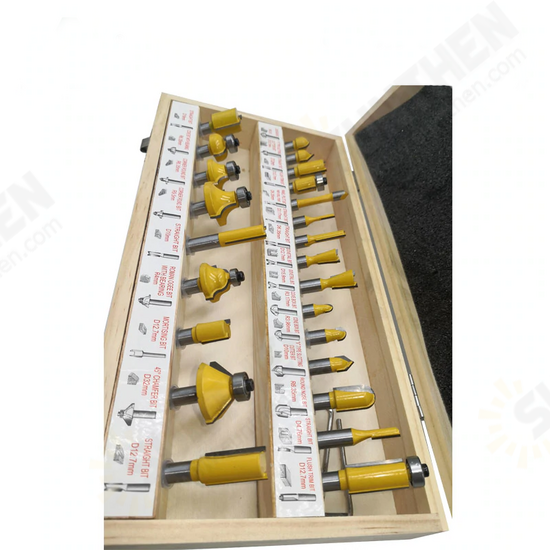 24PCS 8mm Shank DIY Woodworking Router Bits Set Milling Cutter for Wood Flush Straight Chamfer Trimming Engraving Tool 24PCS 8mm Shank DIY Woodworking Router Bits Set Milling Cutter for Wood Flush Straight Chamfer Trimming Engraving Tool