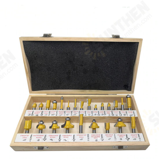 24PCS 8mm Shank DIY Woodworking Router Bits Set Milling Cutter for Wood Flush Straight Chamfer Trimming Engraving Tool 24PCS 8mm Shank DIY Woodworking Router Bits Set Milling Cutter for Wood Flush Straight Chamfer Trimming Engraving Tool