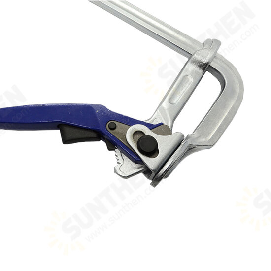 300-800mm Length Quick Guide Rail Clamp Carpenter F Clamp Quick Clamping for MFT and Guide Rail System Woodworking DIY Hand Tool 300-800mm Length Quick Guide Rail Clamp Carpenter F Clamp Quick Clamping for MFT and Guide Rail System Woodworking DIY Hand Tool