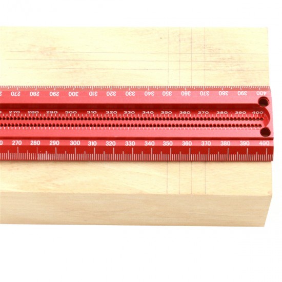 300/400/500/600mm Woodworking Line Scriber T-type Ruler 1mm Hole Crossed Ruler Aluminum Alloy Marking Gauge
