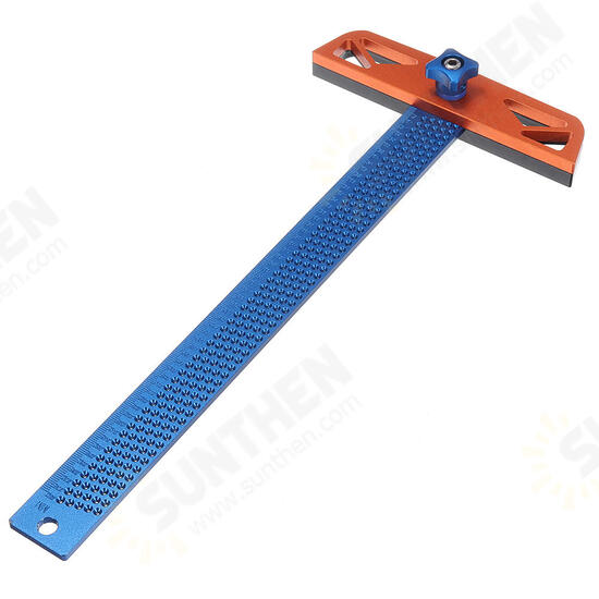 300/400mm Adjustable Angle Woodworking T Ruler Hole Positioning Crossed Marking Gauge Scriber Measuring Tool