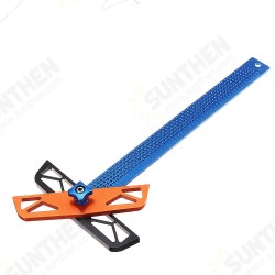 300/400mm Adjustable Angle Woodworking T Ruler Hole Positioning Crossed Marking Gauge Scriber Measuring Tool 300/400mm Adjustable Angle Woodworking T Ruler Hole Positioning Crossed Marking Gauge Scriber Measuring Tool