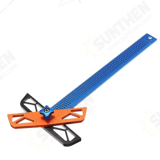 300/400mm Adjustable Angle Woodworking T Ruler Hole Positioning Crossed Marking Gauge Scriber Measuring Tool