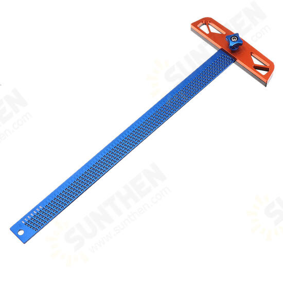 300/400mm Adjustable Angle Woodworking T Ruler Hole Positioning Crossed Marking Gauge Scriber Measuring Tool