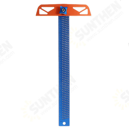 300/400mm Adjustable Angle Woodworking T Ruler Hole Positioning Crossed Marking Gauge Scriber Measuring Tool 300/400mm Adjustable Angle Woodworking T Ruler Hole Positioning Crossed Marking Gauge Scriber Measuring Tool