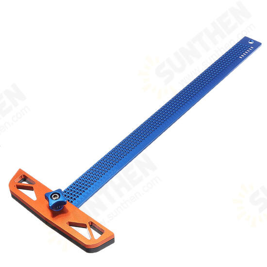 300/400mm Adjustable Angle Woodworking T Ruler Hole Positioning Crossed Marking Gauge Scriber Measuring Tool