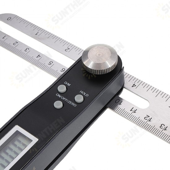 360° LCD Digital Sliding T Bevel Gauge Angle Finder T Digital Protractor Angle Ruler