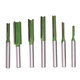 7pcs 6mm Shank Single Double Flute Straight Bit Milling Cutter Wood Tungsten Carbide Router Bit