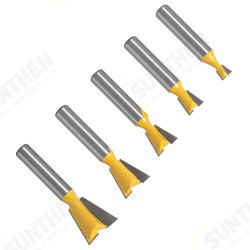8mm Shank Dovetail Joint Router Bits Set 14 Degree Woodworking Engraving Bit Milling Cutter for Wood