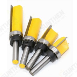 8mm Shank Template Trim Hinge Mortising Router Bit Bearing Straight End Mill Trimmer Cleaning Flush Trim Cutter for Woodworking