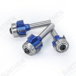 8mm Shank Woodworking Milling Cutter R1mm R2mm R3mm Trimming Knife Edge Trimmer 4 Teeth Wood Router Bit