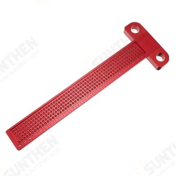 Aluminium Alloy T-260 Hole Positioning Metric Measuring Ruler 260mm Precision Marking T-Rule Scriber Ruler Woodworking Tool Aluminium Alloy T-260 Hole Positioning Metric Measuring Ruler 260mm Precision Marking T-Rule Scriber Ruler Woodworking Tool