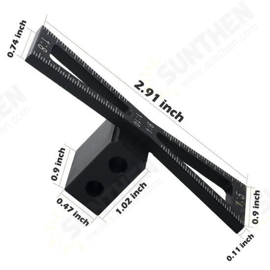Aluminum Alloy Dovetail Marker Jig Woodworking 1:5 1:6 1:8 and 1:10 Slopes Dovetail Marking Template Wood Joints Guide Aluminum Alloy Dovetail Marker Jig Woodworking 1:5 1:6 1:8 and 1:10 Slopes Dovetail Marking Template Wood Joints Guide