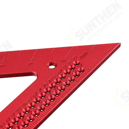 Aluminum Alloy Metric Woodworking Triangle Ruler Carpenters Square Hole Positioning Measuring Ruler Aluminum Alloy Metric Woodworking Triangle Ruler Carpenters Square Hole Positioning Measuring Ruler