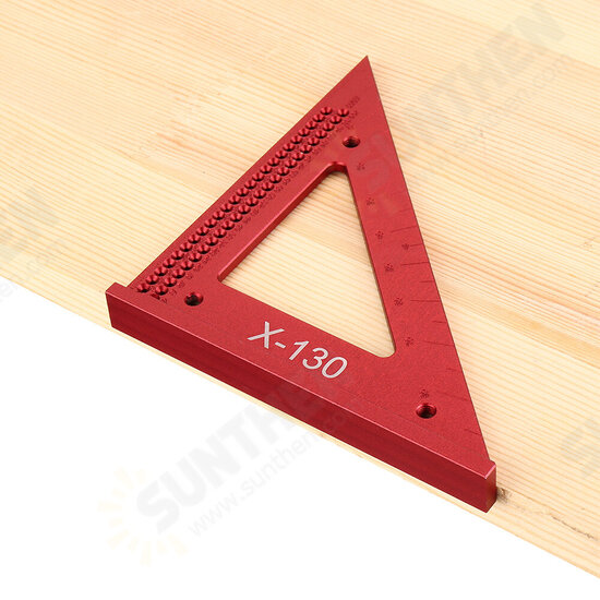 Aluminum Alloy Metric Woodworking Triangle Ruler Carpenters Square Hole Positioning Measuring Ruler Aluminum Alloy Metric Woodworking Triangle Ruler Carpenters Square Hole Positioning Measuring Ruler