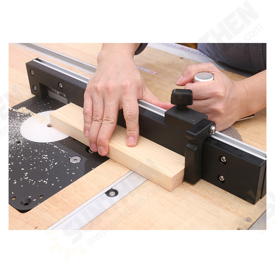 Aluminum Box Joint Jig Fence Stop For Miter Gauge T Track Woodworking Tool