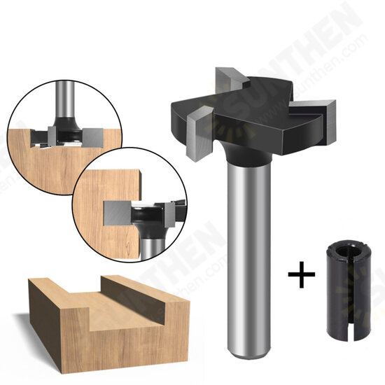 CNC Spoilboard Surfacing Router Bits 1/4 inch Shank 1 inch Cutting Diameter Slab Flattening Router Bit Planing Bit Wood Milling Cutter Planer Tool