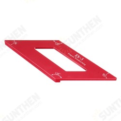 ES-3 Aluminum Alloy 45 Degree Marking Angle Ruler Parallel Ruler with Base Woodworking Measuring Scribing Tool