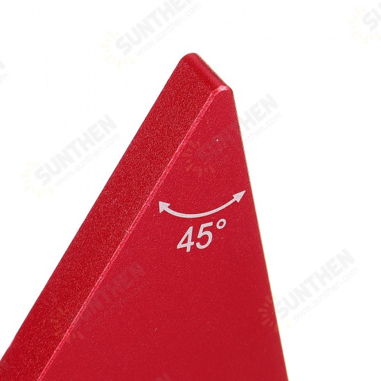 ES-3 Aluminum Alloy 45 Degree Marking Angle Ruler Parallel Ruler with Base Woodworking Measuring Scribing Tool