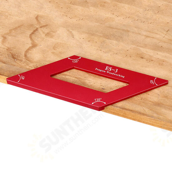 ES-3 Aluminum Alloy 45 Degree Marking Angle Ruler Parallel Ruler with Base Woodworking Measuring Scribing Tool