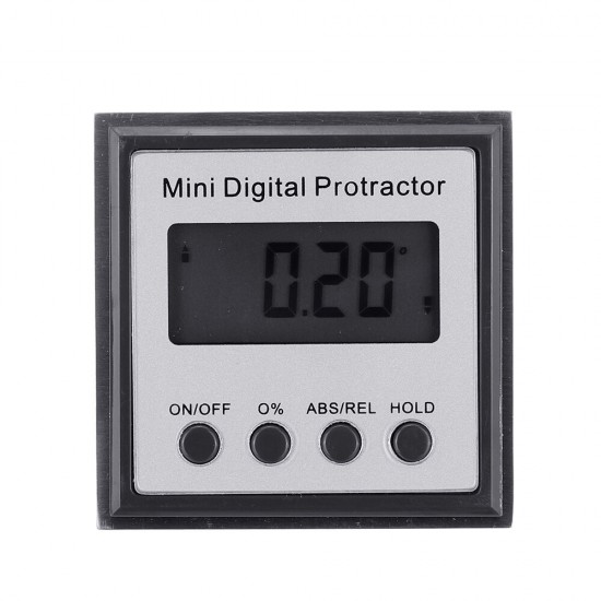 Stainless Steel 360 Degree Mini Digital Protractor Inclinometer Electronic Level Box Magnetic Base Measuring Tools