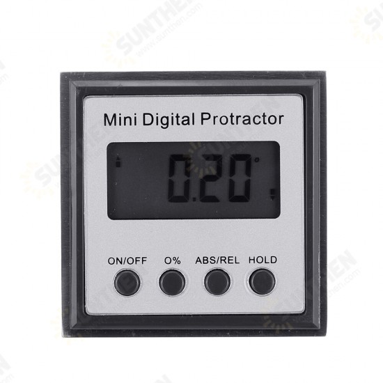 Stainless Steel 360 Degree Mini Digital Protractor Inclinometer Electronic Level Box Magnetic Base Measuring Tools