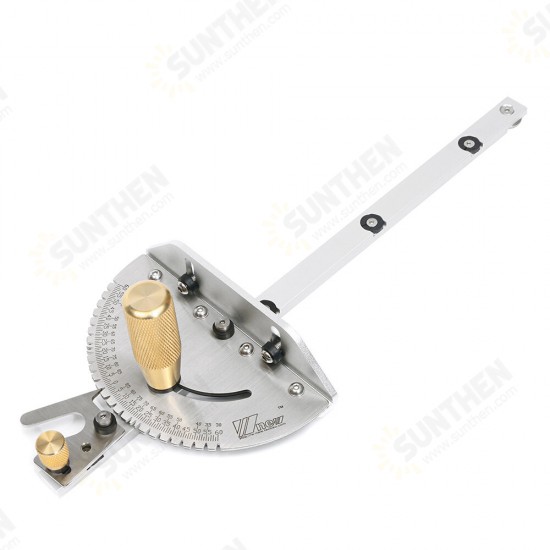 Upgraded Miter Gauge Brass Handle Table/Saw Router Miter Gauge Sawing Assembly Ruler Upgraded Miter Gauge Brass Handle Table/Saw Router Miter Gauge Sawing Assembly Ruler