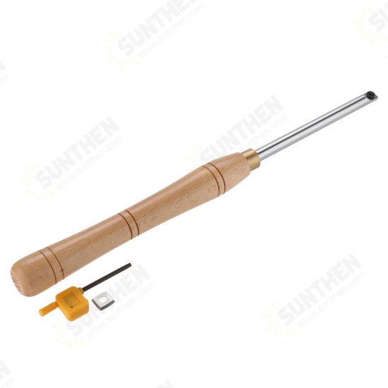 Wood Turning Tool Carbide Insert Cutter with Wood Handle Lathe Tools Round Shank Woodworking Tool