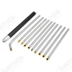 Wood Turning Tool with Titanium Coated Wood Carbide Insert Cutter Round Shank Woodworking Tool / Aluminum Alloy Handle