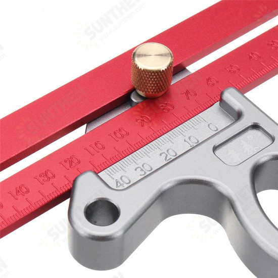 Woodworking Angle Ruler 45/90 Degree Ruler Scribe Gauge Measuring Tool