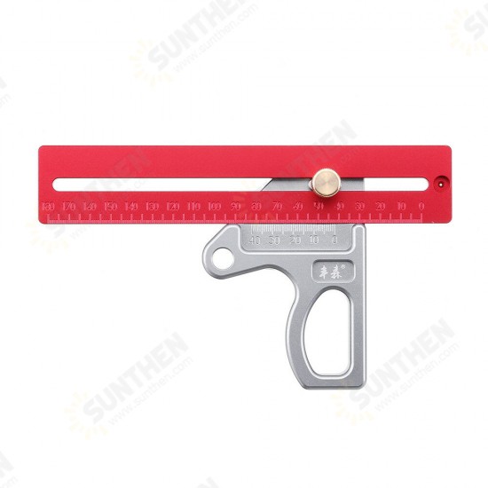 Woodworking Angle Ruler 45/90 Degree Ruler Scribe Gauge Measuring Tool