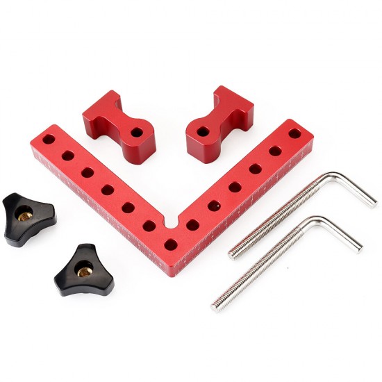 Woodworking Precision Clamping Square L-Shaped Auxiliary Fixture Splicing Board Positioning Panel Fixed Clip Carpenter Square Ruler Woodworking Tool