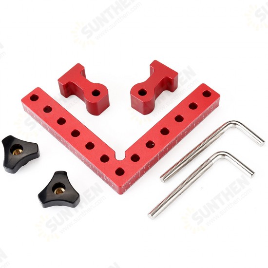 Woodworking Precision Clamping Square L-Shaped Auxiliary Fixture Splicing Board Positioning Panel Fixed Clip Carpenter Square Ruler Woodworking Tool