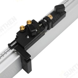 Woodworking Tool Flip Stop With Micro-Adjustable Settings T-Track Stop For Miter Gauge Fence Woodworking Tool Flip Stop With Micro-Adjustable Settings T-Track Stop For Miter Gauge Fence