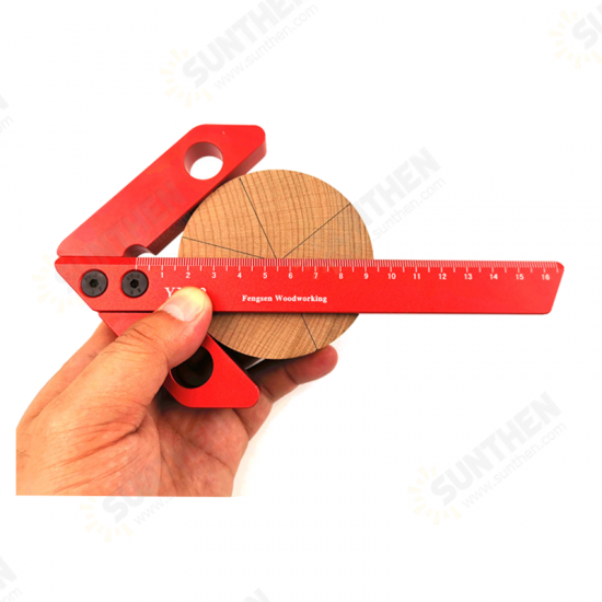 YX-1/YX-2 Woodworking Aluminum Alloy Center Scriber Finder with Metric Scale Line Caliber Ruler Wood Measuring Scribe Tool