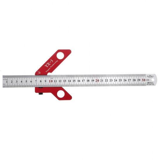 YX-3 Woodworking Magnetic Center Scriber Finder 45 90 Degrees Angle Line Caliber Ruler Metric and Inch Wood Measuring Scribe Tool
