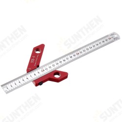 YX-3 Woodworking Magnetic Center Scriber Finder 45 90 Degrees Angle Line Caliber Ruler Metric and Inch Wood Measuring Scribe Tool