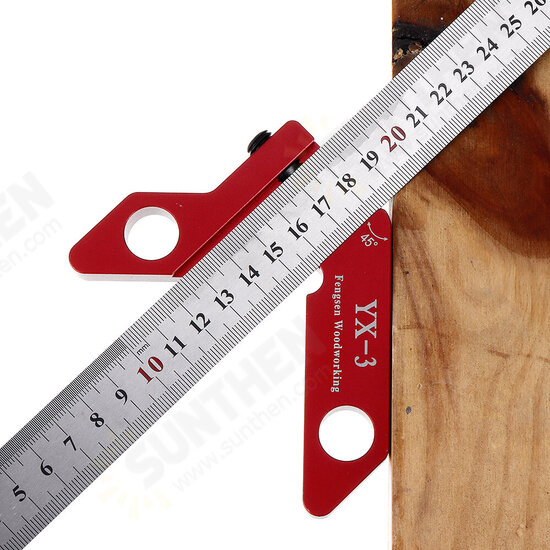 YX-3 Woodworking Magnetic Center Scriber Finder 45 90 Degrees Angle Line Caliber Ruler Metric and Inch Wood Measuring Scribe Tool