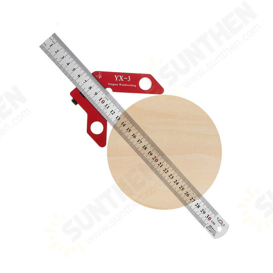 YX-3 Woodworking Magnetic Center Scriber Finder 45 90 Degrees Angle Line Caliber Ruler Metric and Inch Wood Measuring Scribe Tool