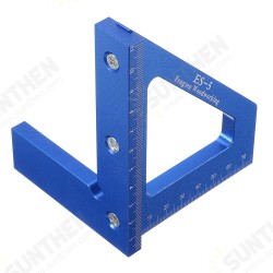 ES-5 Aluminum Alloy Multifunction Woodworking Scribing Ruler 3D Miter Angle Marking T Ruler Square Layout 45/90 Degree Measuring Ruler