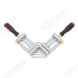 Double Handle Woodworking Clamp 90 Degree Right Angle Clip Woodworking Jig Quick Corner Clamp with TPR Handle