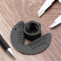 Gauge Hexagon Screw Nut Metric Inch Integrated Model Radius Gauge 60 Degree Tooth Pitch Ruler Measuring Tool Gauge Hexagon Screw Nut Metric Inch Integrated Model Radius Gauge 60 Degree Tooth Pitch Ruler Measuring Tool