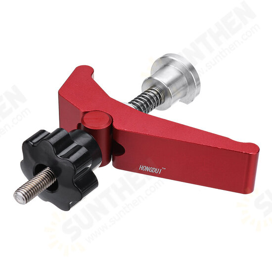 2 Pcs Red Quick Acting Hold Down Clamp Aluminum Alloy T-Slot T-Track Clamp Set Woodworking Tool for Woodworking Table 2 Pcs Red Quick Acting Hold Down Clamp Aluminum Alloy T-Slot T-Track Clamp Set Woodworking Tool for Woodworking Table